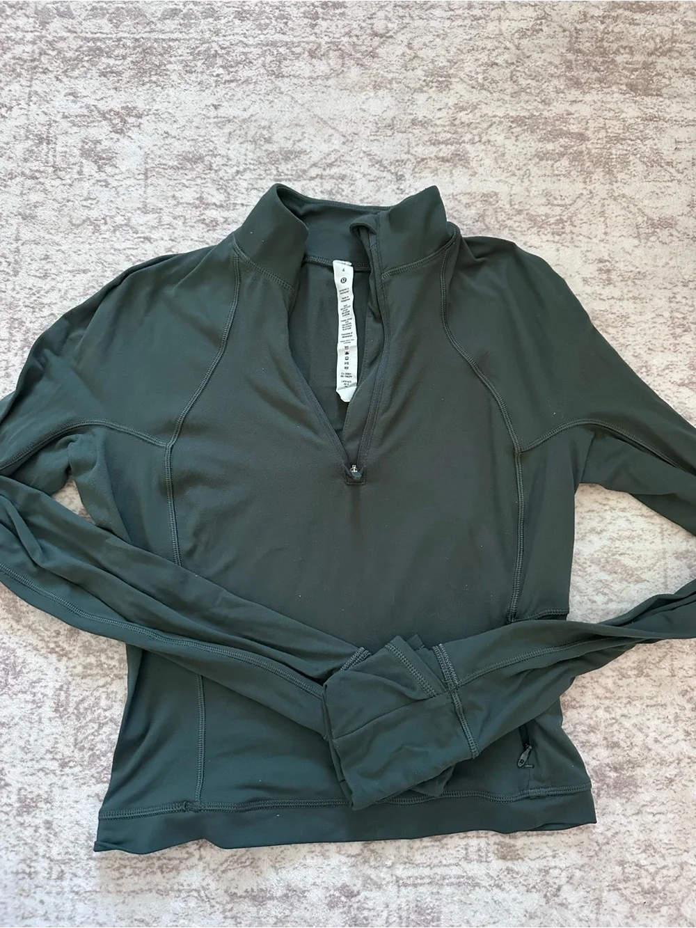 lululemon athletica Women’s Deep Forest Green Quarter-Zip Pullover